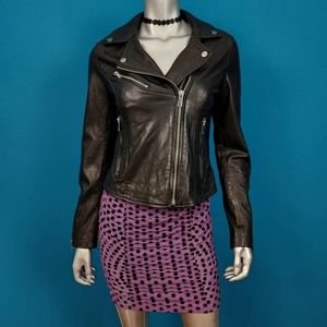 🆕️🎵 STRADIVARIUS Genuine Leather Biker Jacket // (NWT)